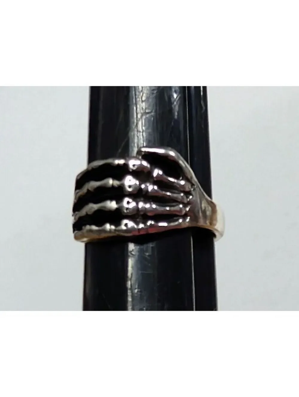 New Skeleton Hand Claw Ring Size 8 Silver Tone Gothic Style Jewelry Halloween